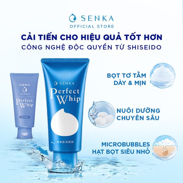 Sữa Rửa Mặt Tạo Bọt Senka Perfect Whip 120g - Hình ảnh 3