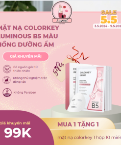 Mặt nạ giấy Colorkey màu hồng dưỡng ẩm sáng da