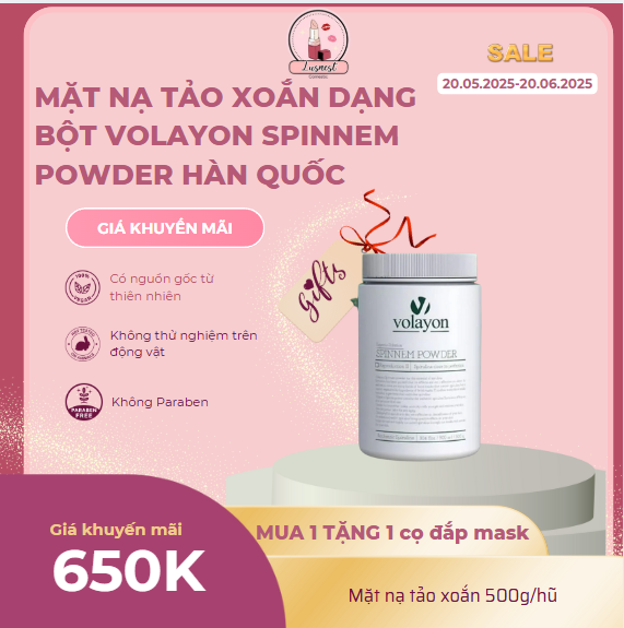 mặt nạ tảo xoắn dạng bột