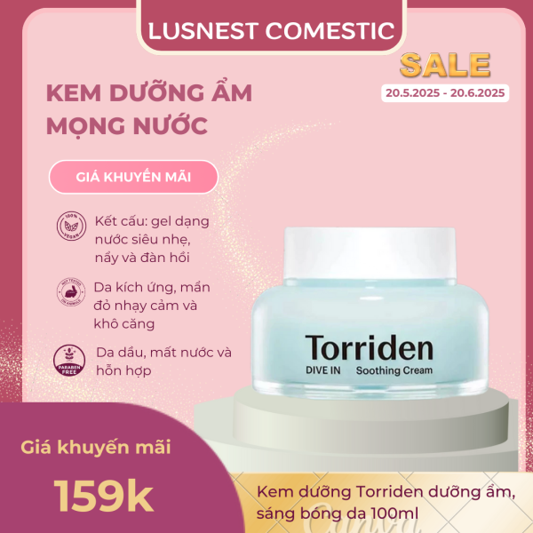 Torriden Kem Dưỡng Torriden Làm Dịu Mát, Dưỡng Ẩm, Sáng Bóng Da 100ml