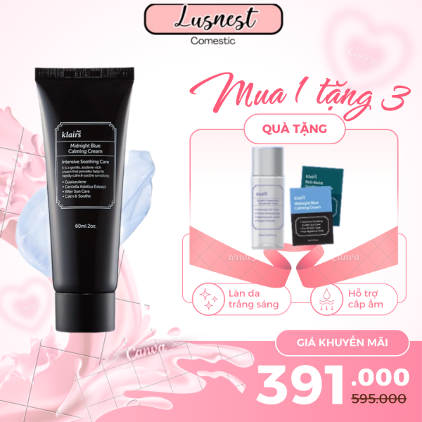 Kem dưỡng da Dear, Klairs Midnight Blue Calming Cream 60g