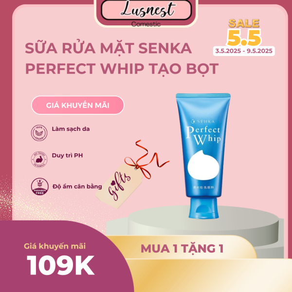 Sữa Rửa Mặt Tạo Bọt Senka Perfect Whip 120g