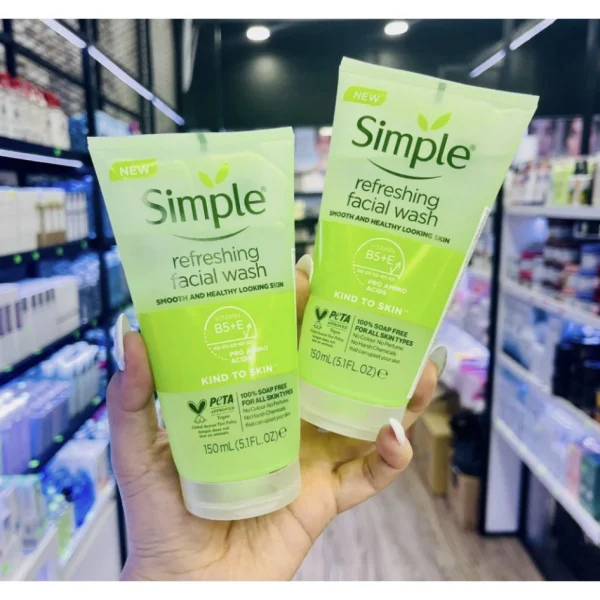 Sữa rửa mặt Simple Kind To Skin Refreshing Facial Wash Gel 2025 - Hình ảnh 5