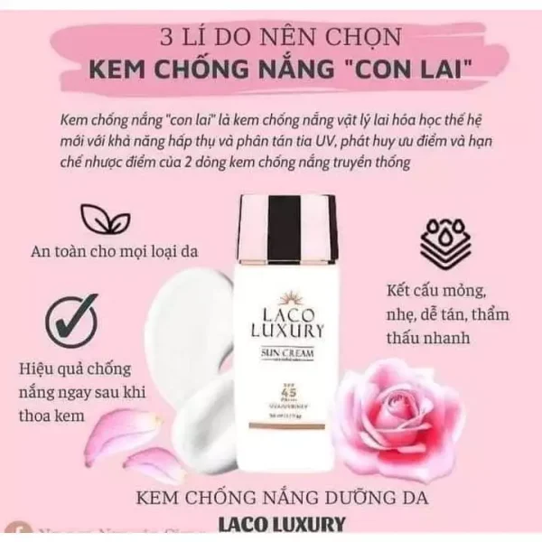 Kem Chống Nắng Laco Luxury - Hình ảnh 3