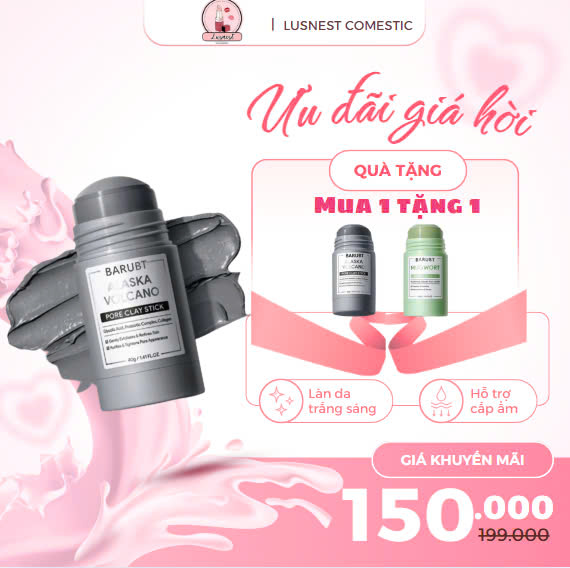 Mặt nạ đất sét dạng thanh lăn.